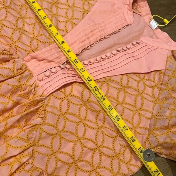 Ruffle Sleeve Tunic Mini Babydoll Button Down Dress size Large - Picture 9 of 11